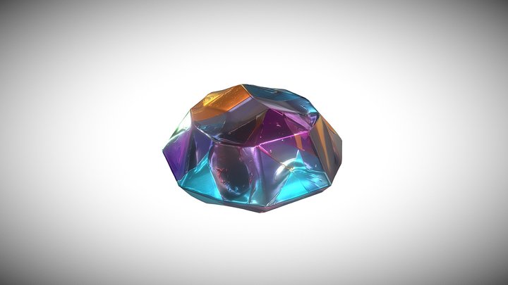 Faceted gemstone 3D Model