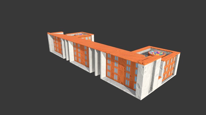 Stylized Building V2 3D Model