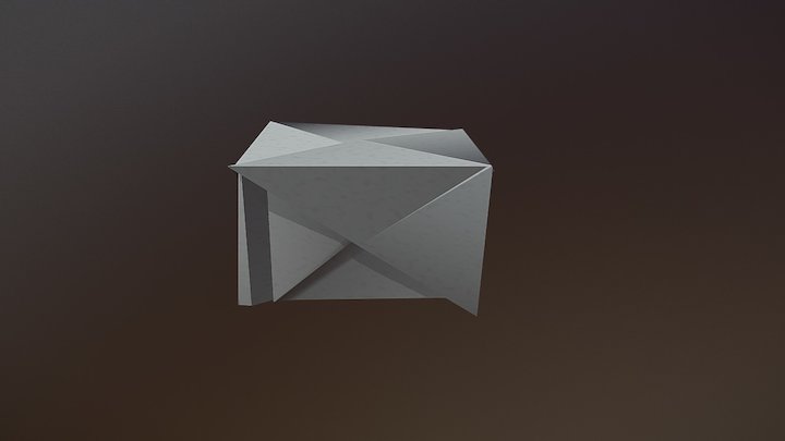 A Quarter Piece of Cube 3D Model