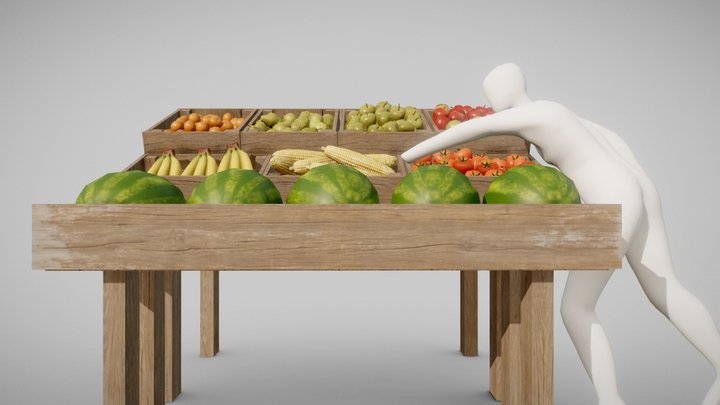 Fruit Stand 3D Model