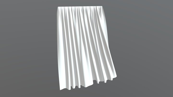 Curtain in the wind 3D Model