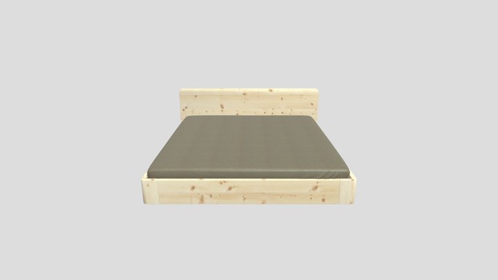 Zirbenbett Clara 180 x 200 cm 3D Model