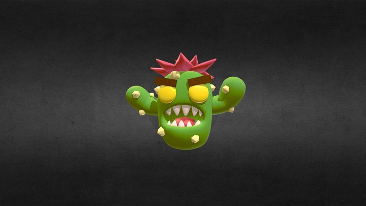 Angry Cactus 3D Model