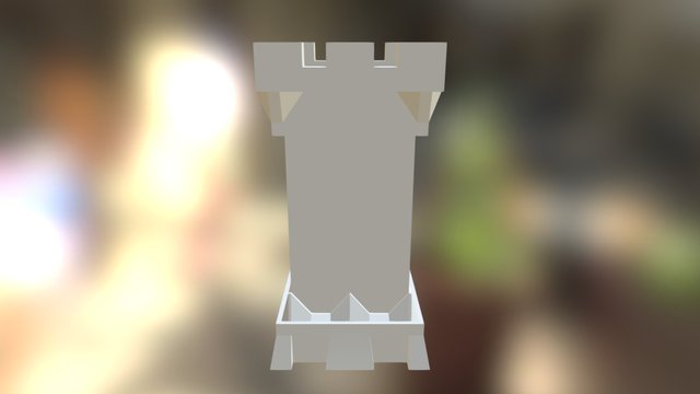 Castle Wall Tower 3D Model