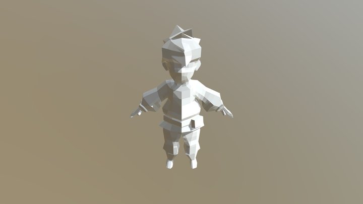Low Poly Boy character 3D Model