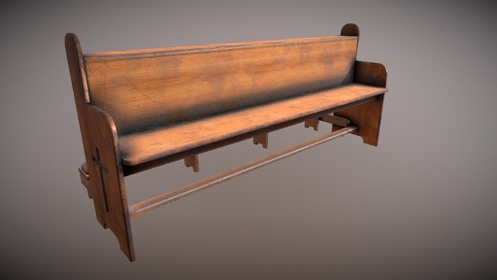 church chair 3D Model