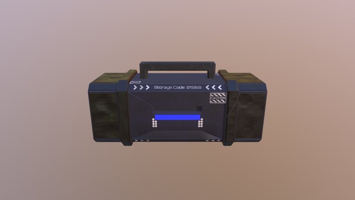 Futuristic Crate 3D Model