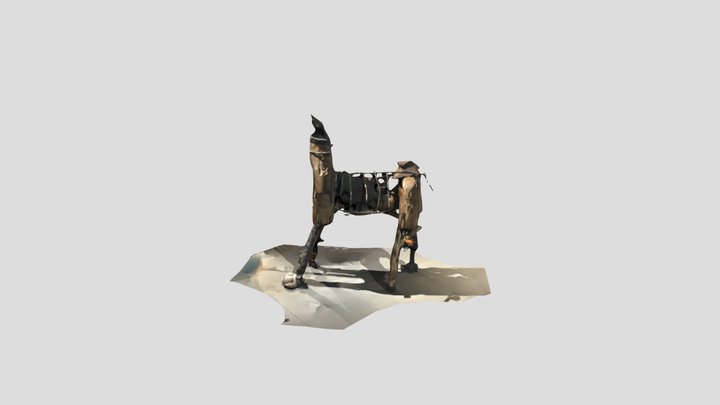 Art object - a horse from the wreckage 3D Model