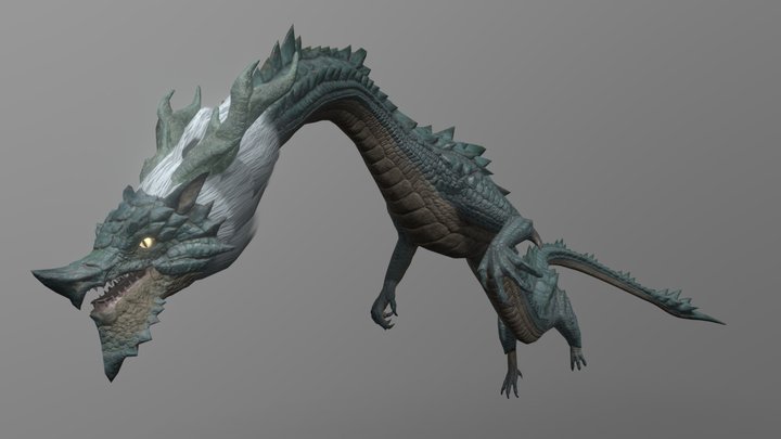 blue dragon 3D Model