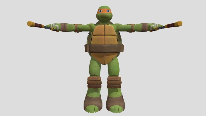 TMNT 2012 - Michelangelo | Wrath of the Mutants 3D Model
