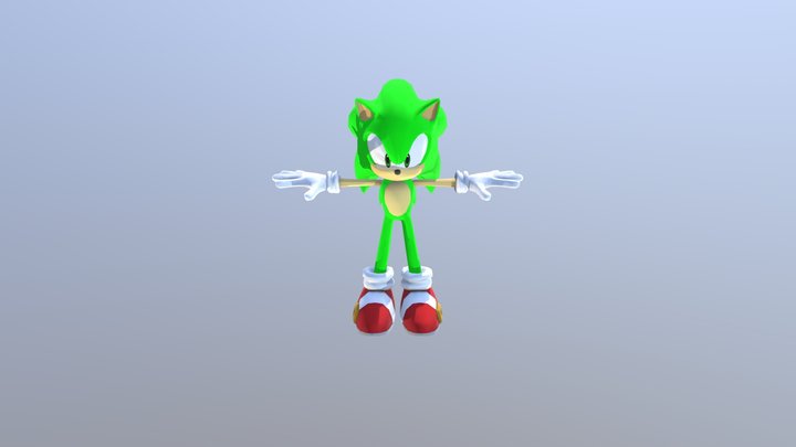 green sonic 3D Model