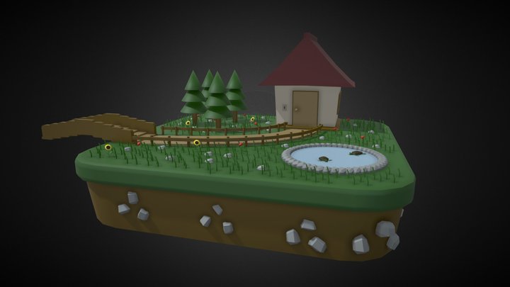 Camping Diorama 3D Model