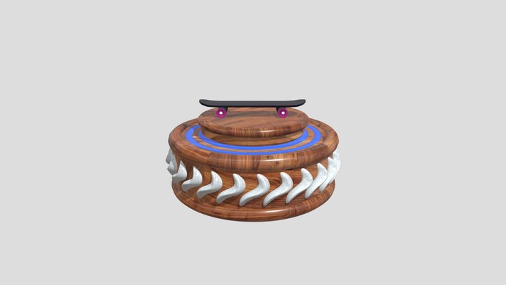 Wooden Podium 3D Model