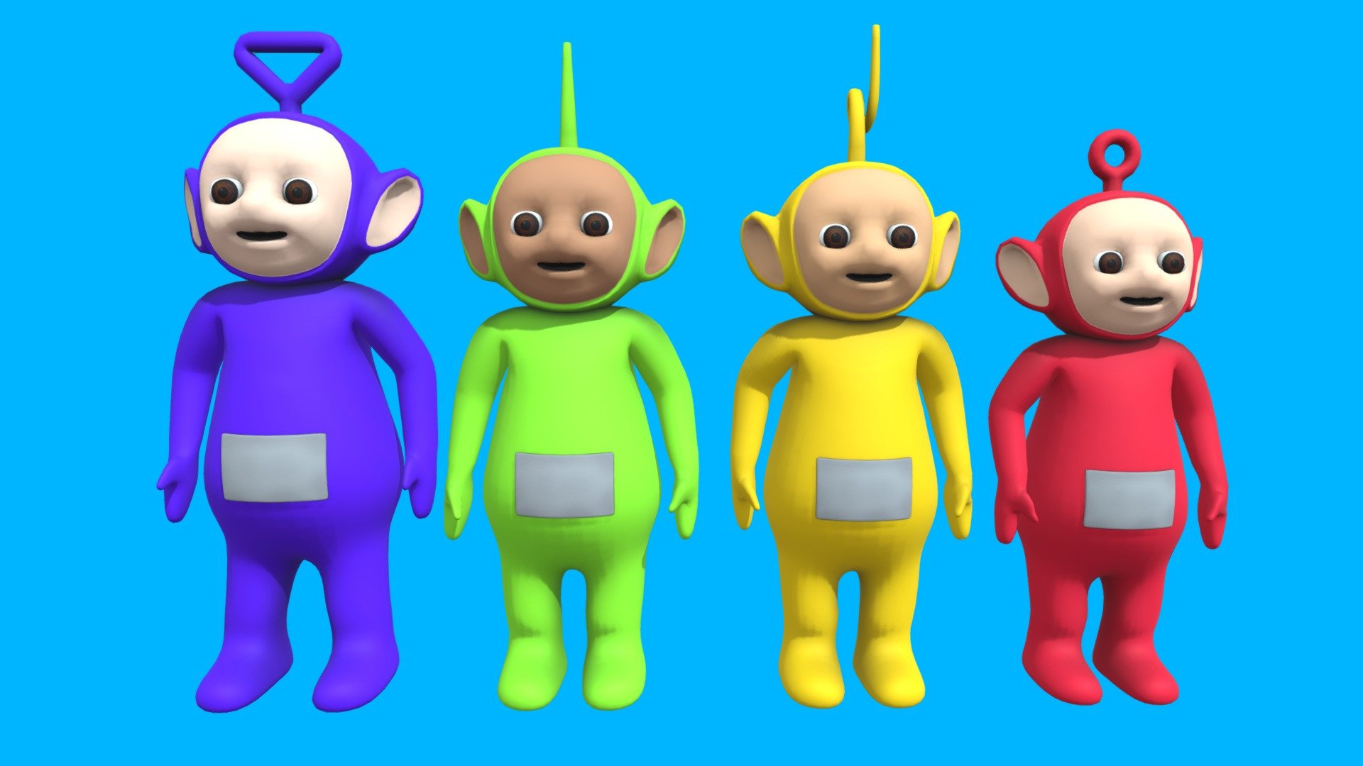 Teletubbies Rigged 3d Model By El Faro Studios Elfarostudios B9f0cc9