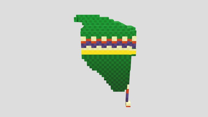 Hat beanie green 3D Model