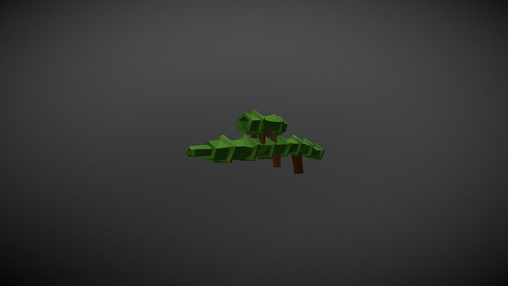 Low Poly Bamboo Sniper Rifle 3D Model