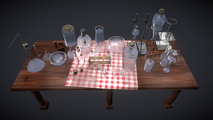 Laboratory // Flask 3D Model