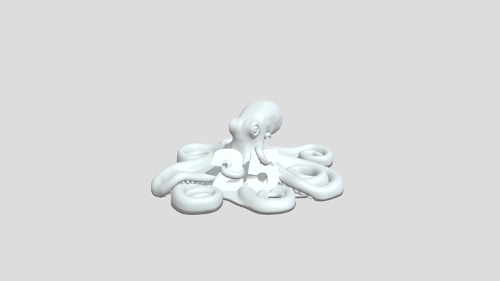 25th Anniversary Octopus 3D Model