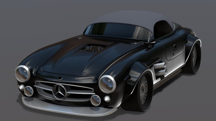 Mercedes-Benz 300 SL Restomod 3D Model