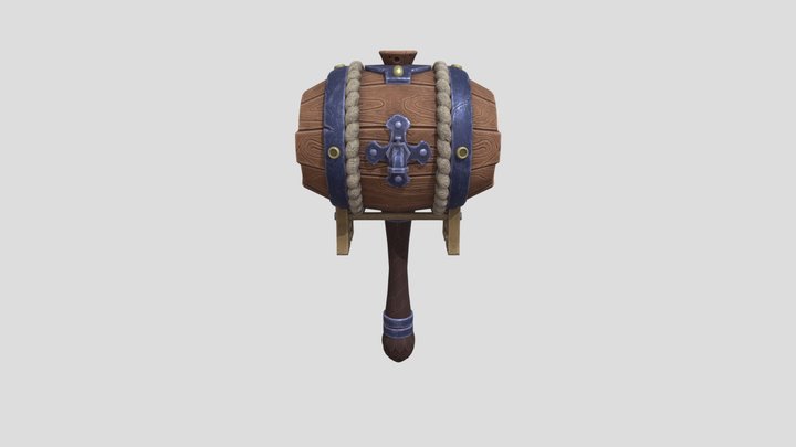 wooden hammer barrel 3D Model