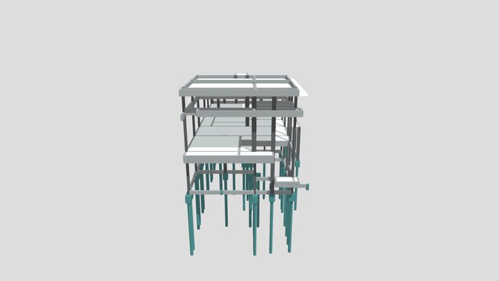 Projeto Estrutural - Residência ER 3D Model