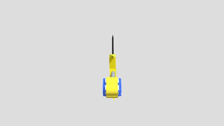 Triple Dark Blade 3D Model