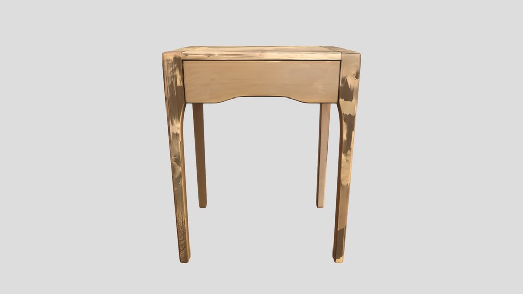Small wooden side table with drawer