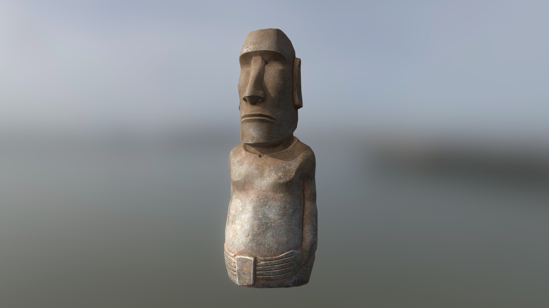 3D model Easter Island Statue - This is a 3D model of the Easter Island Statue. The 3D model is about a statue of a person.