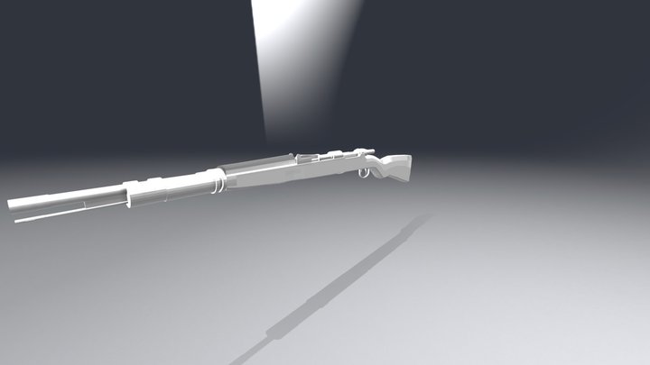 [No-Tex] Low-Poly Karabiner Kar98K 3D Model