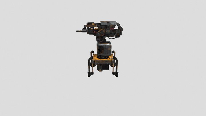 Turret with camouflage 3D Model