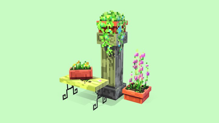 Day 1 Flowers 3D Model
