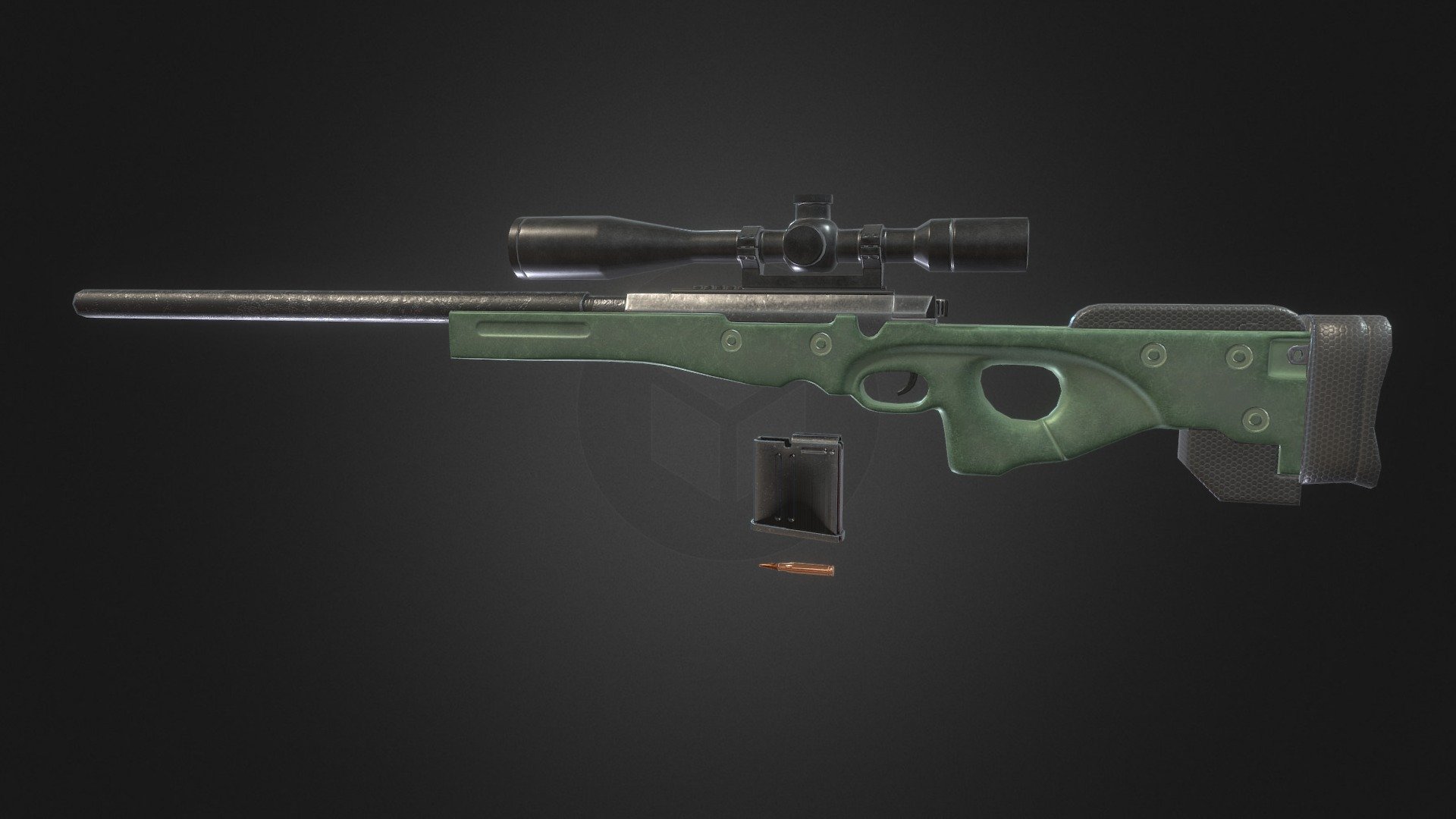 Awm Sniper Rifle - Buy Royalty Free 3d Model By Rzyas [b9f9831 