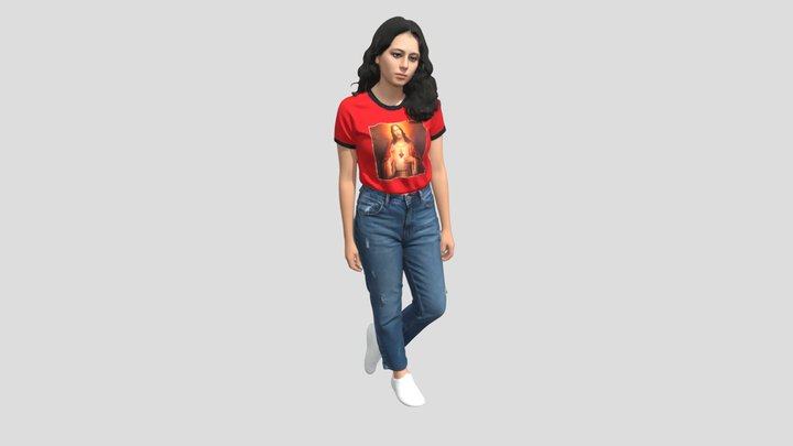 Red T- Shirt With Jesus Portrait – Kostenloses 3D-Modell STL