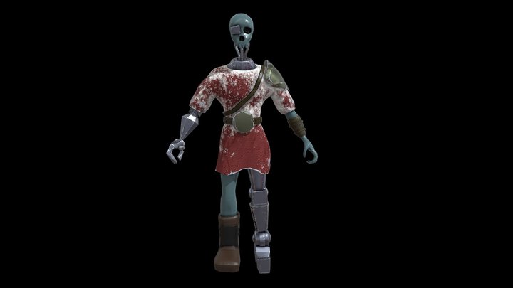 Low Poly Character (Draugr) Model 3D Model