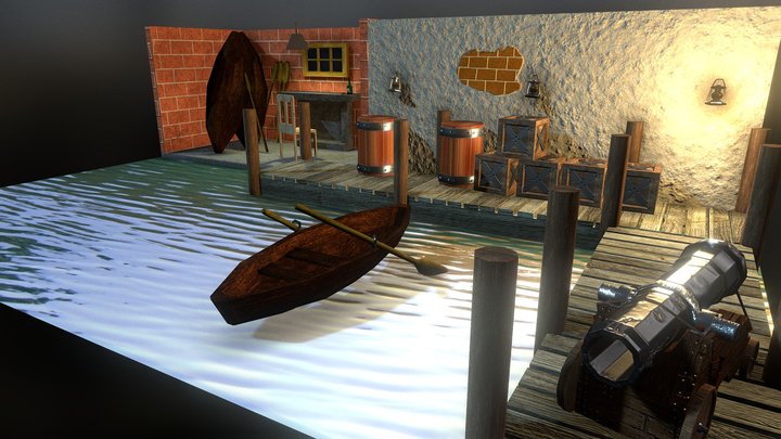 Pirate Jetty 3D Model