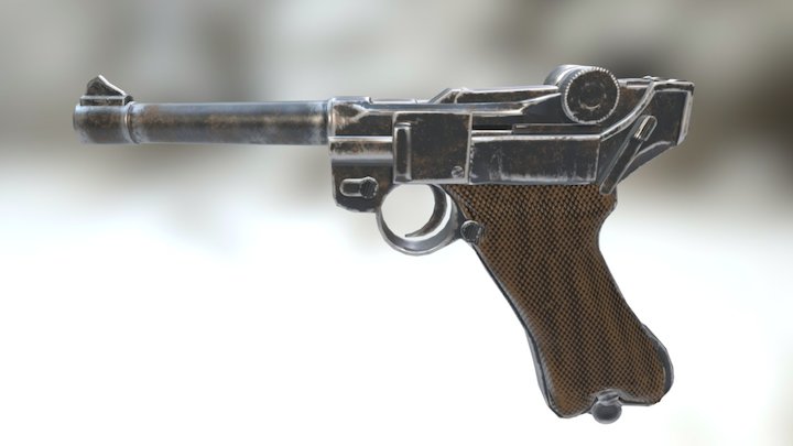 Luger Gun 3D Model