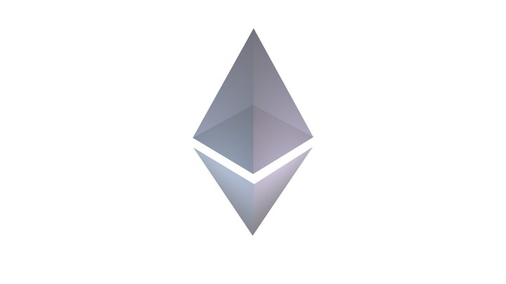 True Ethereum Logo Free 3D Model