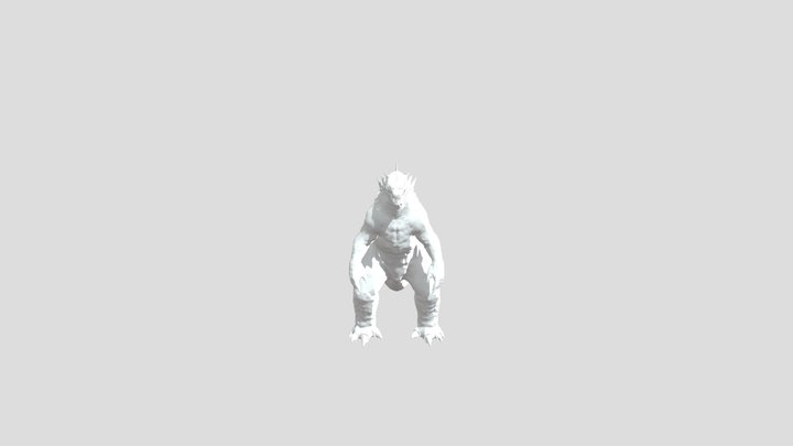 godzilla evolved by moistiman free rigged model 3D Model