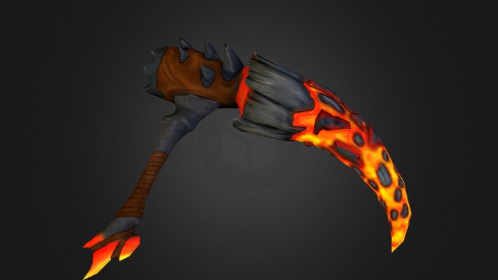 Volcanic Scythe - Inspired from Darksiders 3D Model