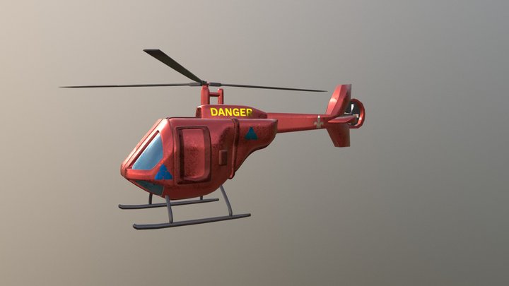 PBR_Helicopter 3D Model