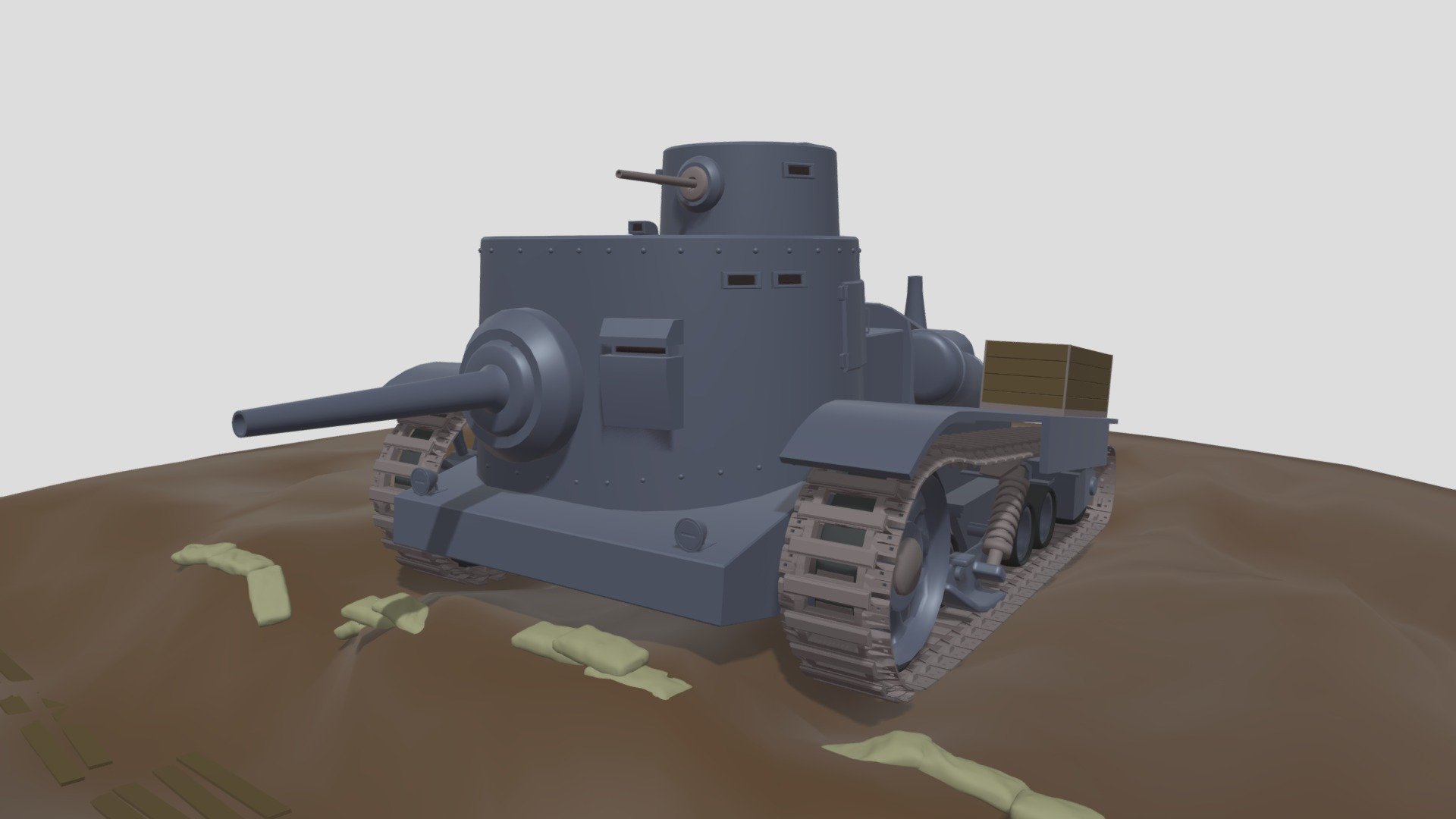 Nuffham Mk1 fictional tank (CC0) - Download Free 3D model by ...