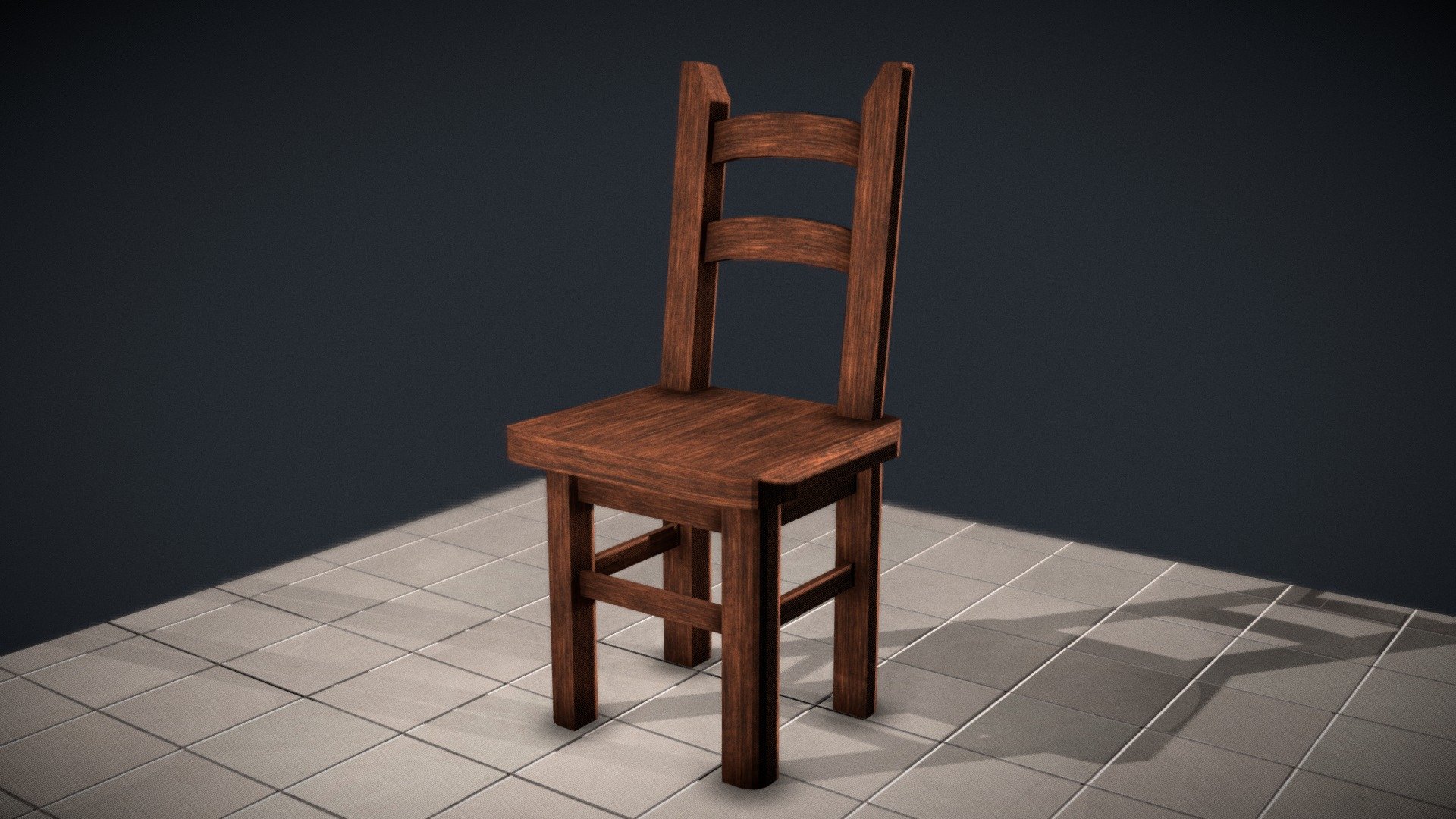 Wooden Chair (Low Poly)