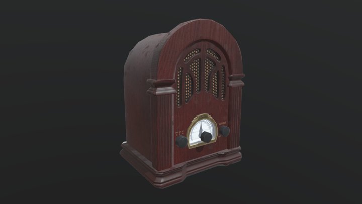 [Student Work] - Vintage Wooden Radio 3D Model