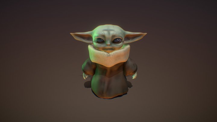 Baby Yoda P3 Almeida 3D Model