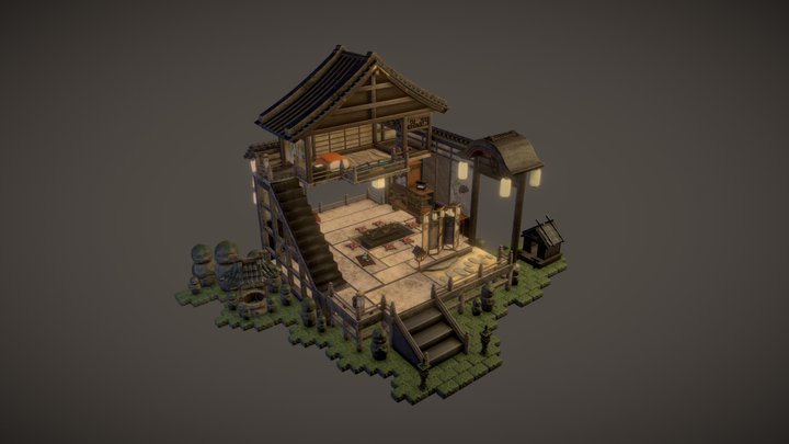 3D Japanese House - Heian Era Minka 3D Model