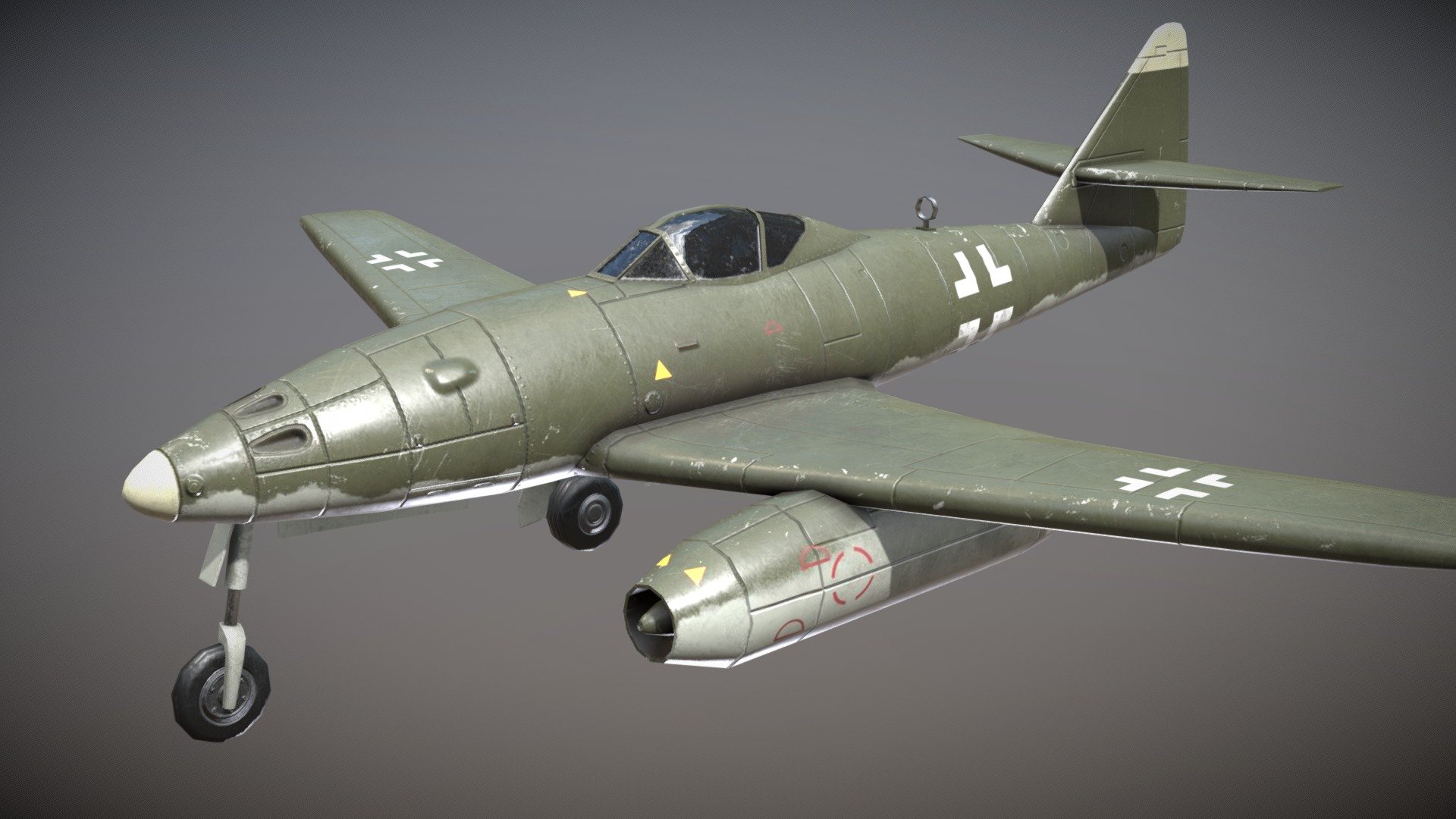 WW2 German Jet-Powered Fighter Aircraft Me-262