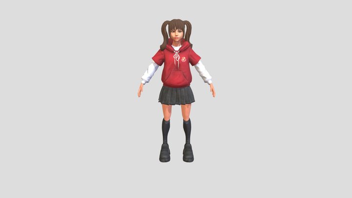 Moy Red Talking Sitting 3D Model