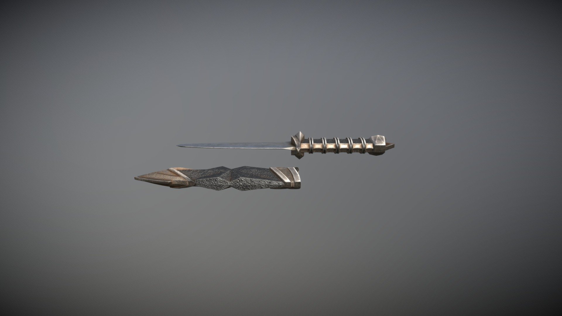 Ace Martial Arts Dark Assassin Dagger 3D model by chriswen3D