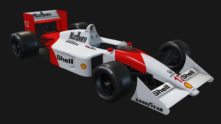 Senna McLaren MP4-4 3D Model