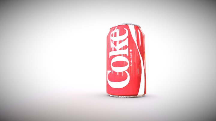 Coca Cola Low Poly 3D Model